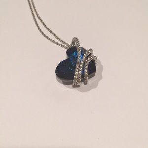 Blue heart necklace